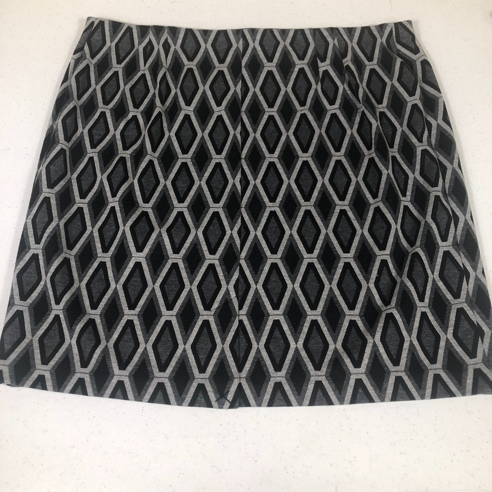 Worthington Pencil Skirt Womens XL Black Diamond Print Career Office‎ Whimsigoth